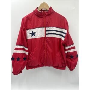 Sunterra Vintage Jacket Youth XL Red Windbreaker Outdoors Full Zip Pockets